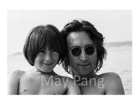 Father & Son, Long Island Sound, NY 1974 - May Pang