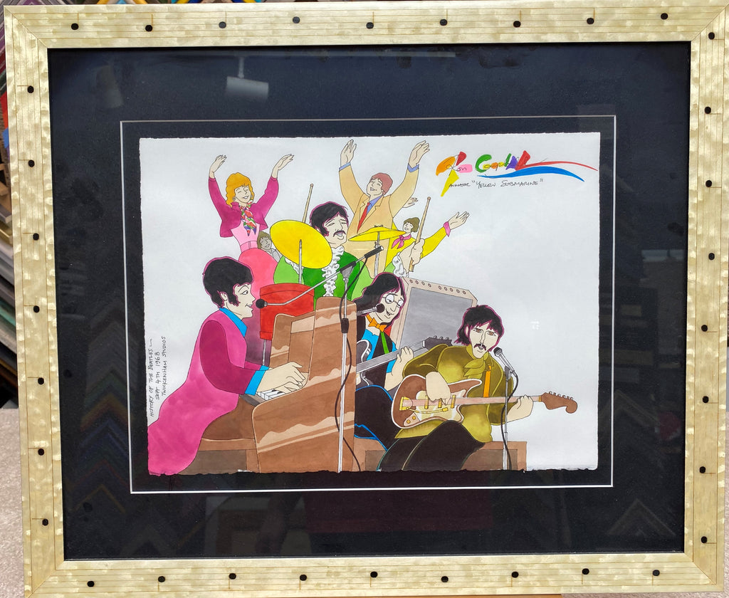 Hey Jude with Fans Original Framed Painting - Ron Campbell