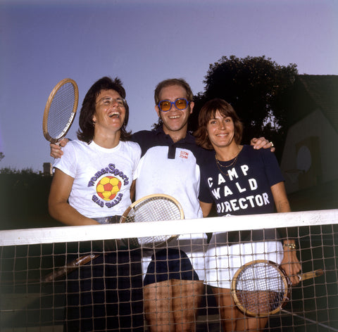 Elton John with Billie Jean King & Helen Reddy - James Fortune