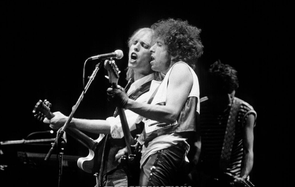 Tom Petty, Bob Dylan and Ron Wood 1986 - Mark Weiss