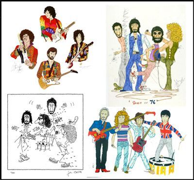 Suite of Four Serigraphs from John Entwistle - The Who